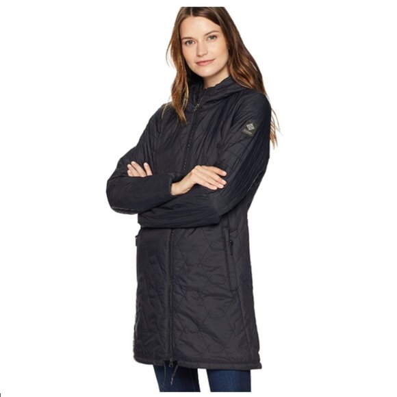 Columbia Omni Heat  Reflective lining Castle Crest Black Parka Coat - Picture 1 of 13